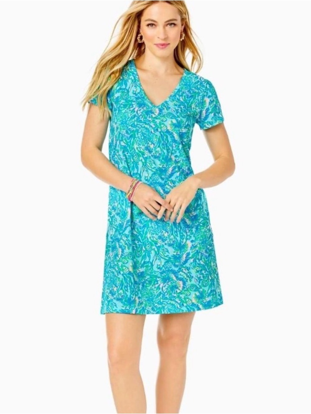 Lilly Pulitzer Etta v neck short sleeve dress Sze Medium